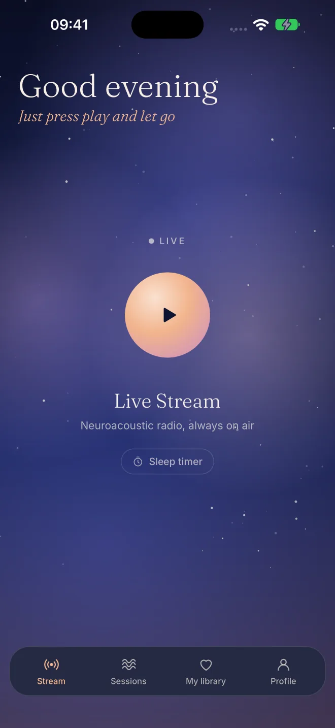 The Neuronix live stream screen